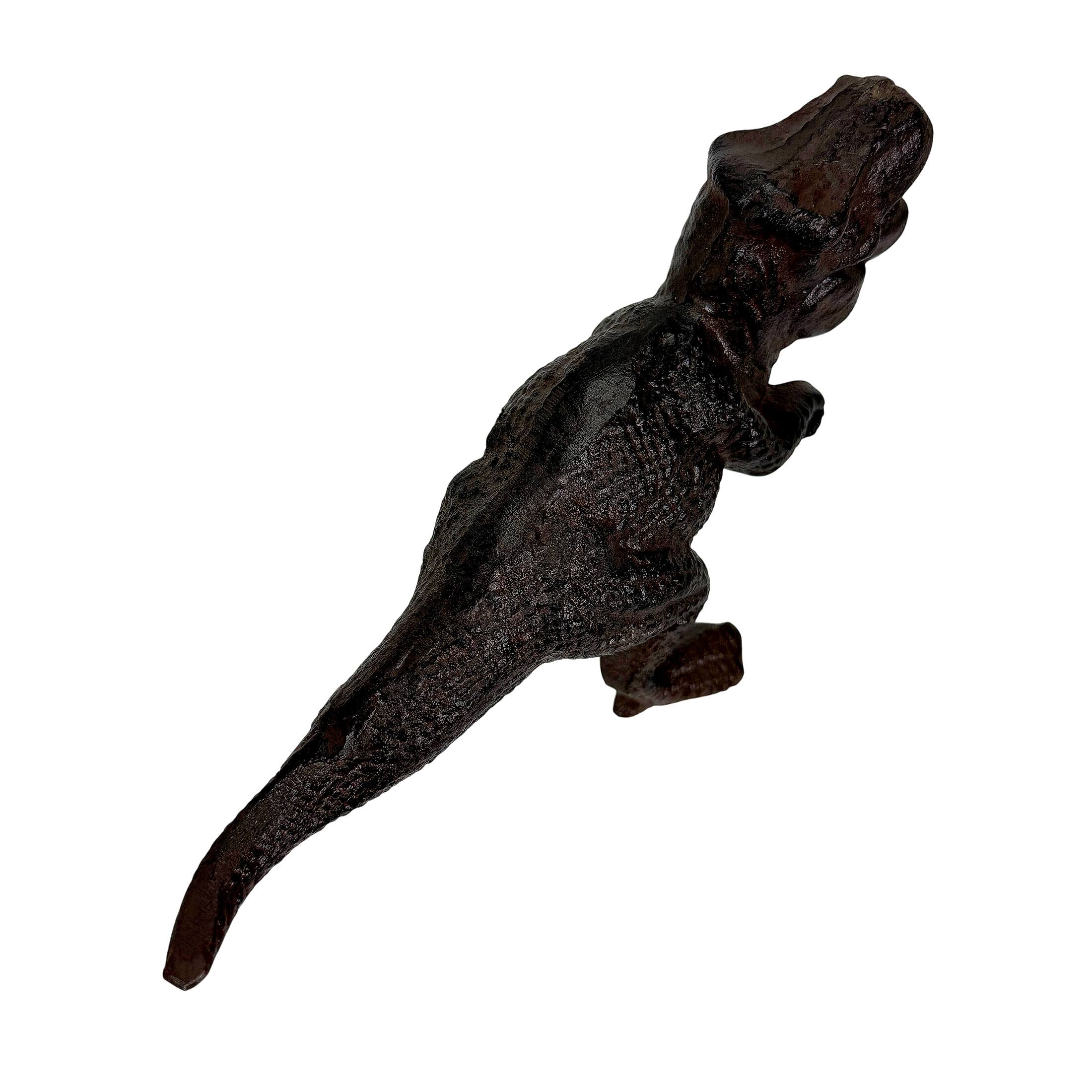 Alt View 8. Things2Die4 - Cast Iron Dinosaur Bookends Set of 2 Brown T-Rex Decorative 8.5 In - Brown.