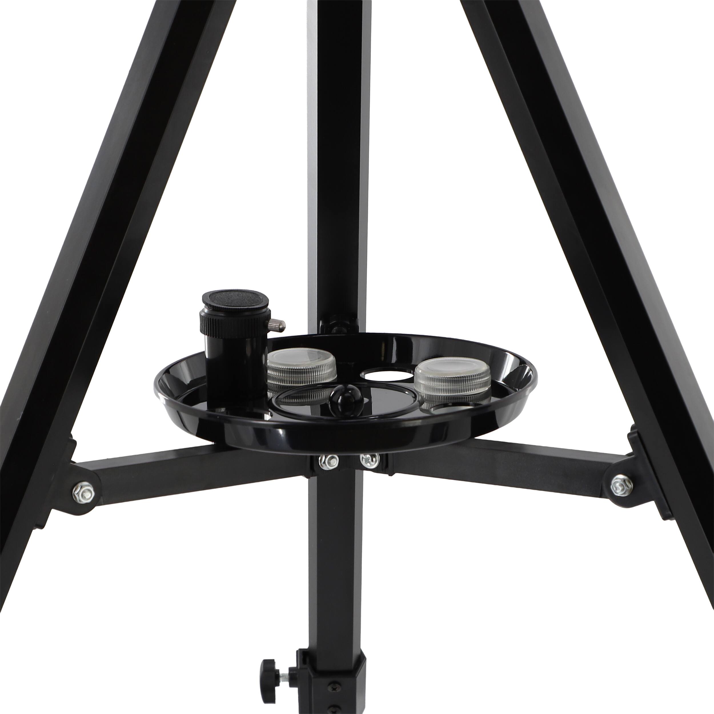 Back. Vivitar - Vivitar Stars and Beyond 175x/262x/525x Reflector Telescope in Black with Bonus Star Chart - Black.