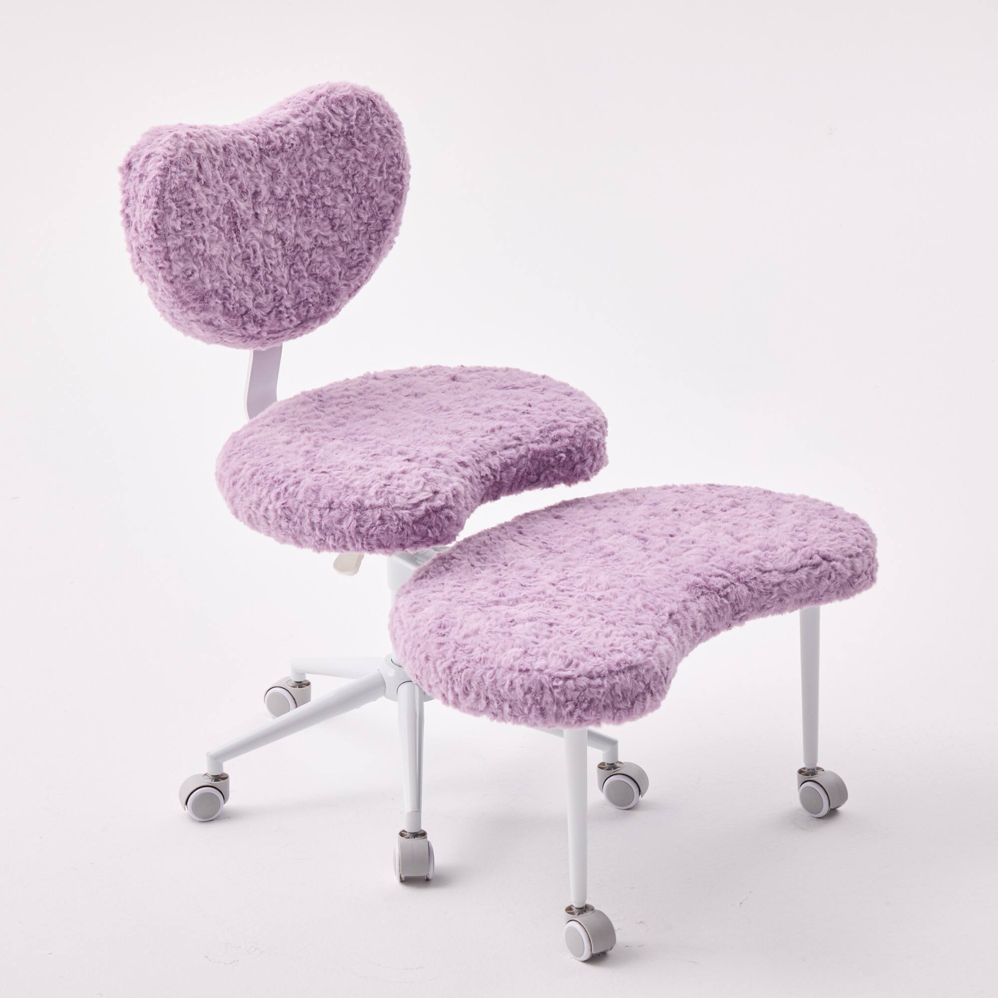 Alt View 2. Forest'nSky - Adjustable Cross-Legged Meditation Chair with Lumbar Support & Wheels,Violet - Violet.