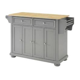 Crosley Furniture - Alexandria Wood Top Kitchen Island/Cart - Gray
