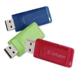 Verbatim - 99122 Store N' Go 16 GB USB Flash Drives - Assorted (3/Pack) - Blue; Green; Red
