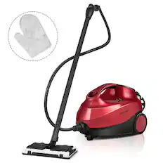 Front. Costway - Costway 2000W Heavy Duty Steam Cleaner Mop Multi-Purpose W/19 Accessories 4.0 Bar 1.5L - Red.
