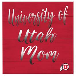 Jardine - Utah Utes 10'' x 10'' Mom Plaque - Red