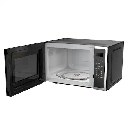Front. Frigidaire - 1.5 Cu. Ft. 1,000-Watt Microwave Stainless Steel - Stainless Steel/Black.