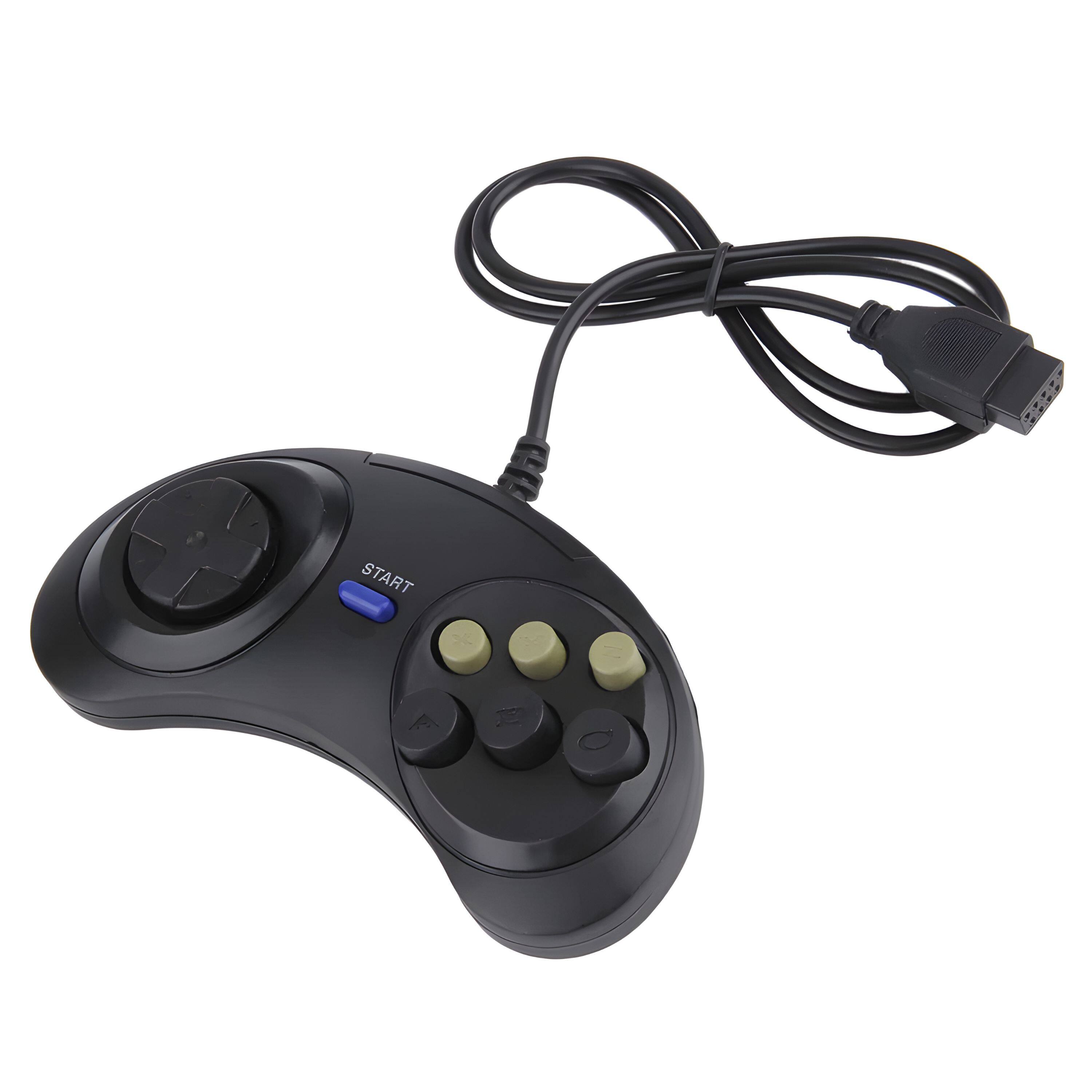 Left. Kitcheniva - Black Game Pad Controller For SEGA Genesis 2 Pack - Black.