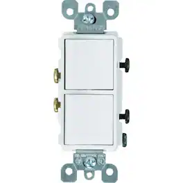 Leviton - R62-05634-00W 15 Amp Decora Dual Switch - White