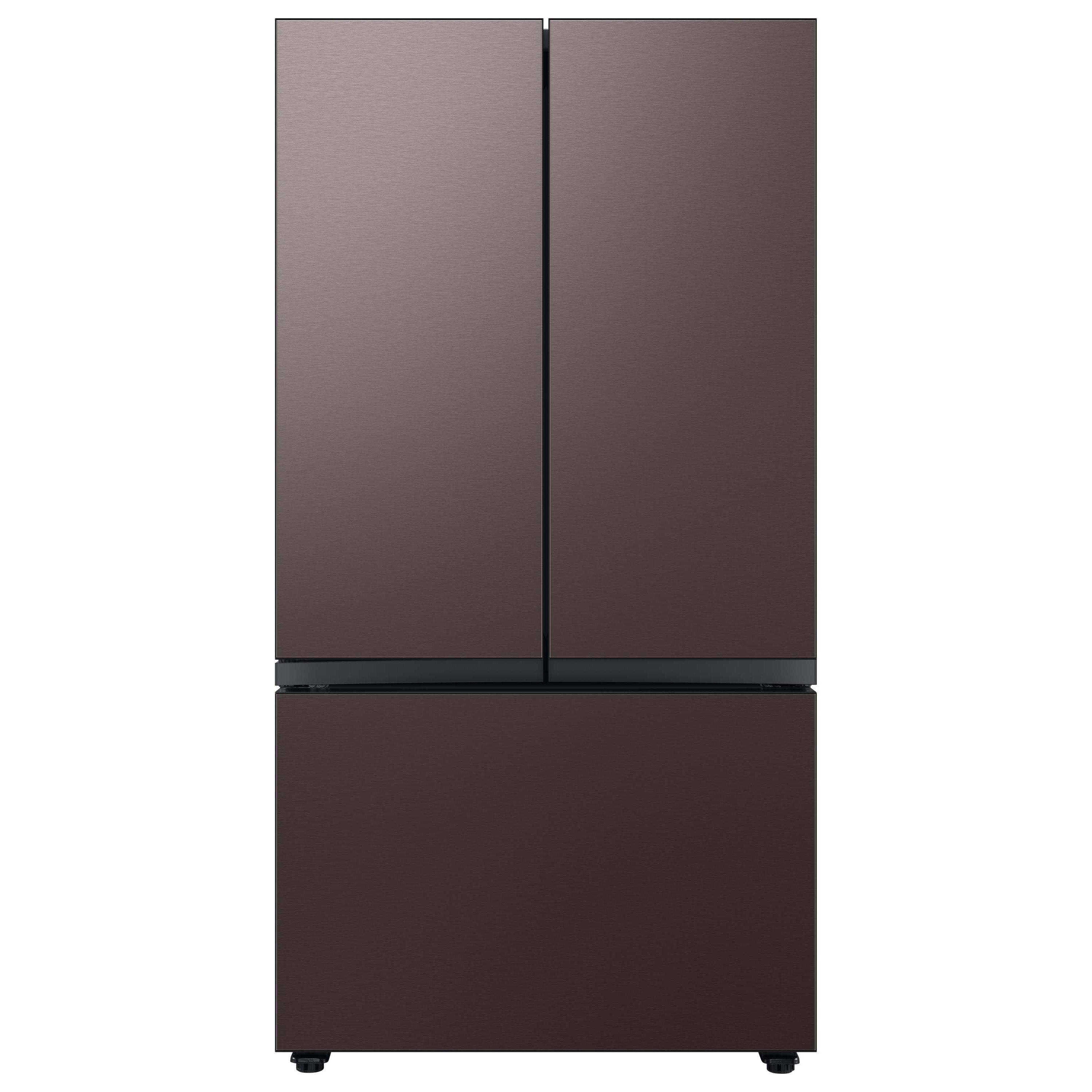 Alt View Zoom 17. Samsung - Bespoke 3-Door French Door Refrigerator Panel - Bottom Panel - Tuscan Steel.