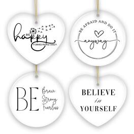 OrnamentallyYou - Minimalist Self Love and Positivity Mantras Ornament Bundle - Multi-colored