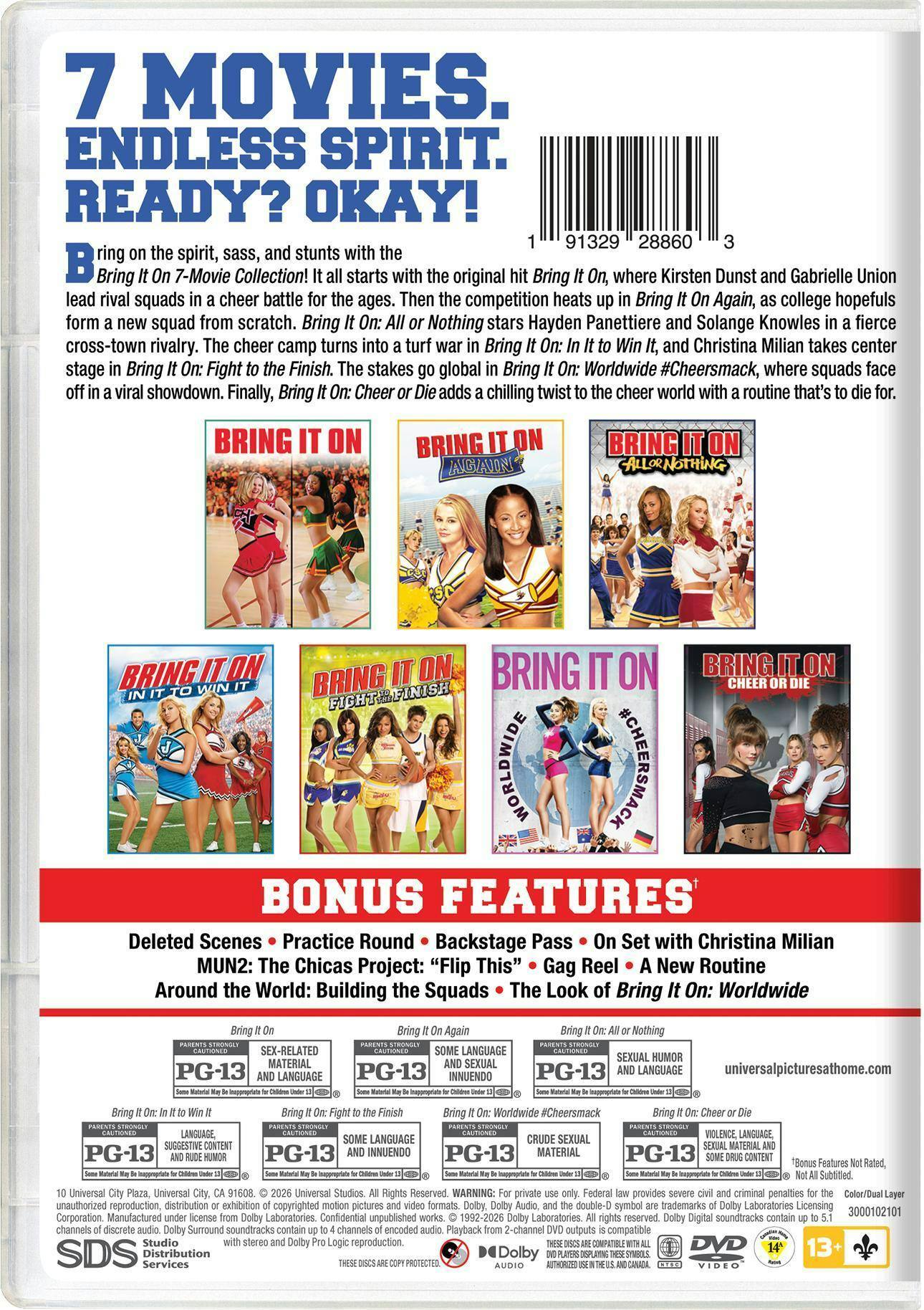 Back. Bring It On: 7-Movie Collection   - DVD.