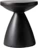 LeisureMod - Dune 17" Round Fiberstone Side Table - Modern Indoor/Outdoor Weather Resistant Accent Table, No Assembly - Black