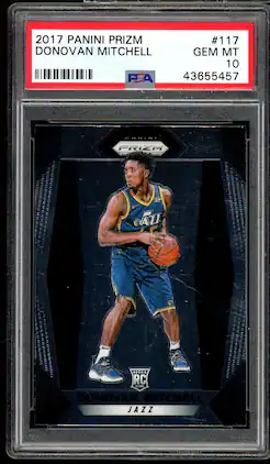 Donovan Mitchell Rookie Card 2017-18 Panini Prizm #117 PSA 10
