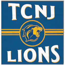 Jardine - College of New Jersey Lions 10'' x 10'' Retro Team Plaque - Blue