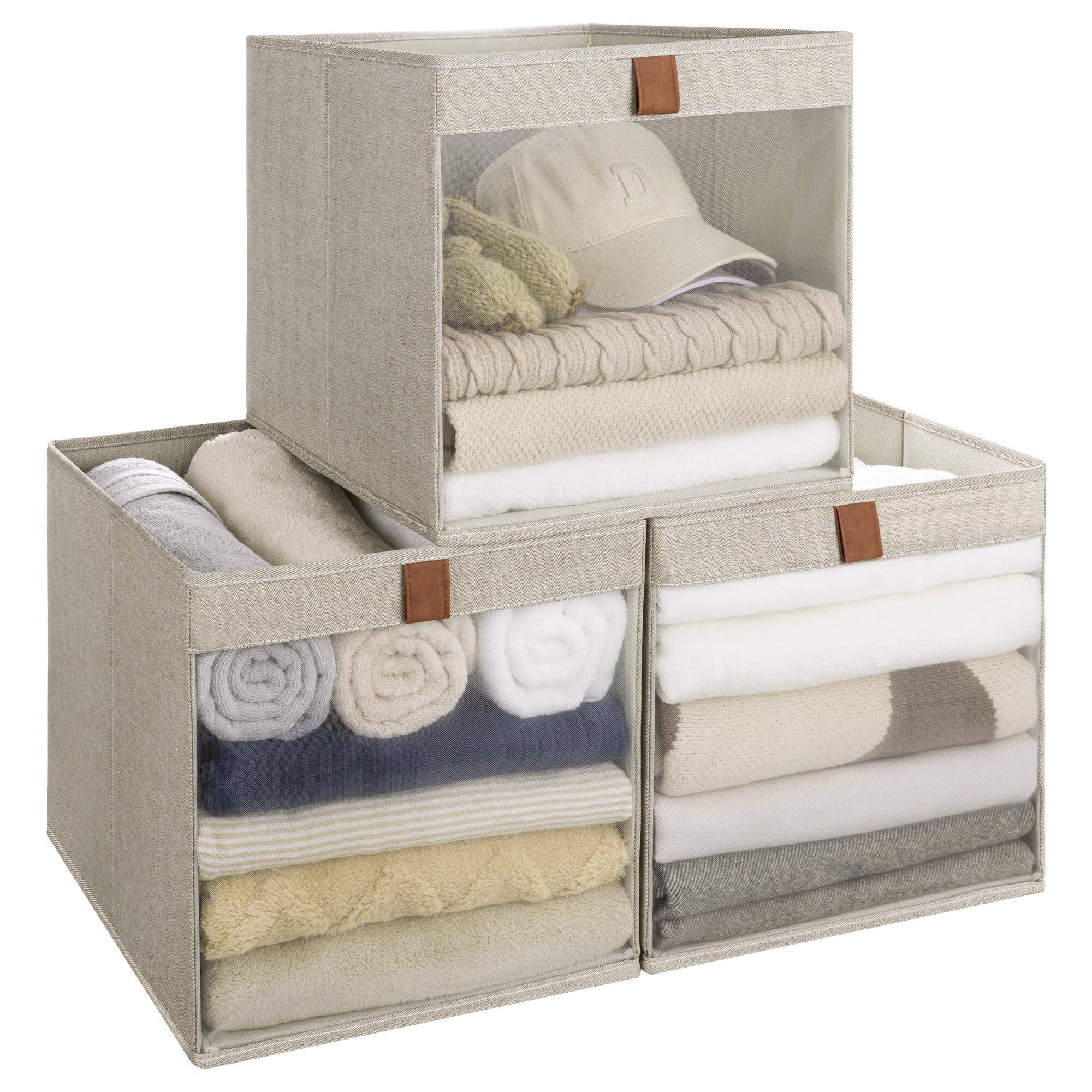 Dazzling Pops StorageWorks Closet Storage Bins, Storage Baskets with ...