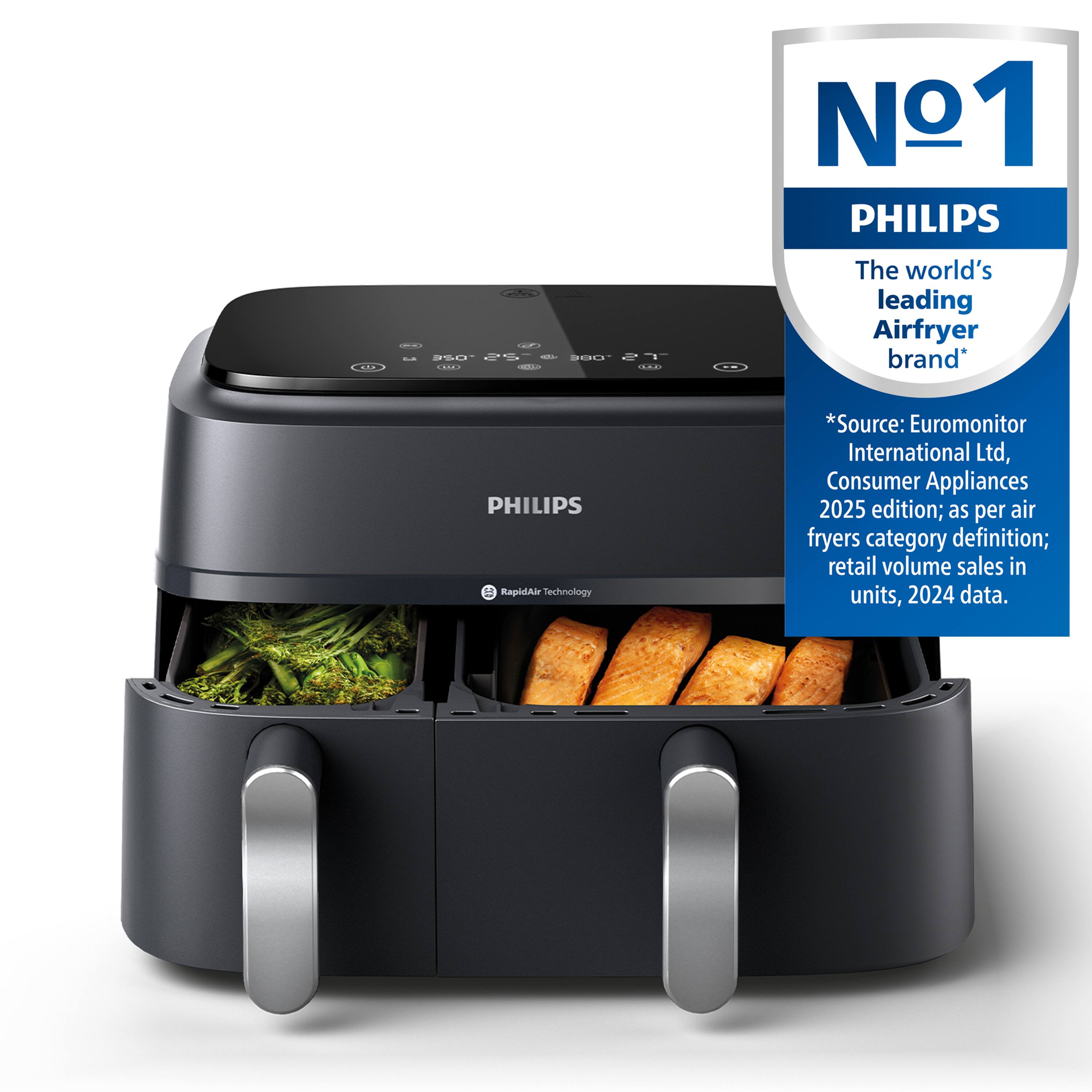 - C : 0SE  : BO .. : : ....  1 PHILIPS The world's leading Airfryer brand* PHILIPS RapidAir Technology *Source: Euromonitor International Ltd, Consumer Appliances 2025 edition; as per air fryers category definition; retail volume sales in units, 2024 data.