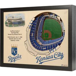 YouTheFan - Kansas City Royals 25.5" x 19.5" Kauffman Stadium Stadium Views Wall Art - Multicolor