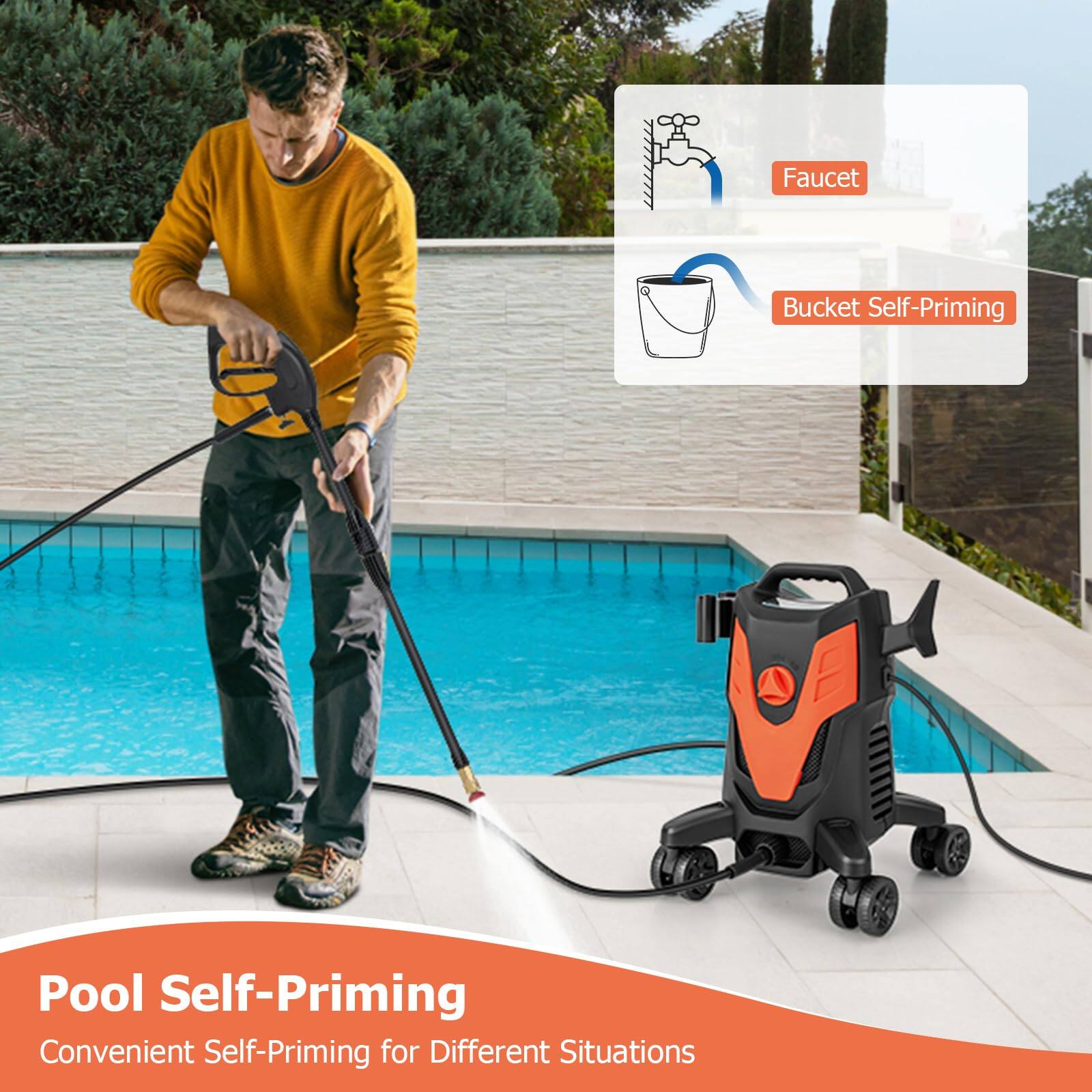 Faucet, Bucket Self-Priming, Pool Self-Priming, Convenient Self-Priming for Different Situations