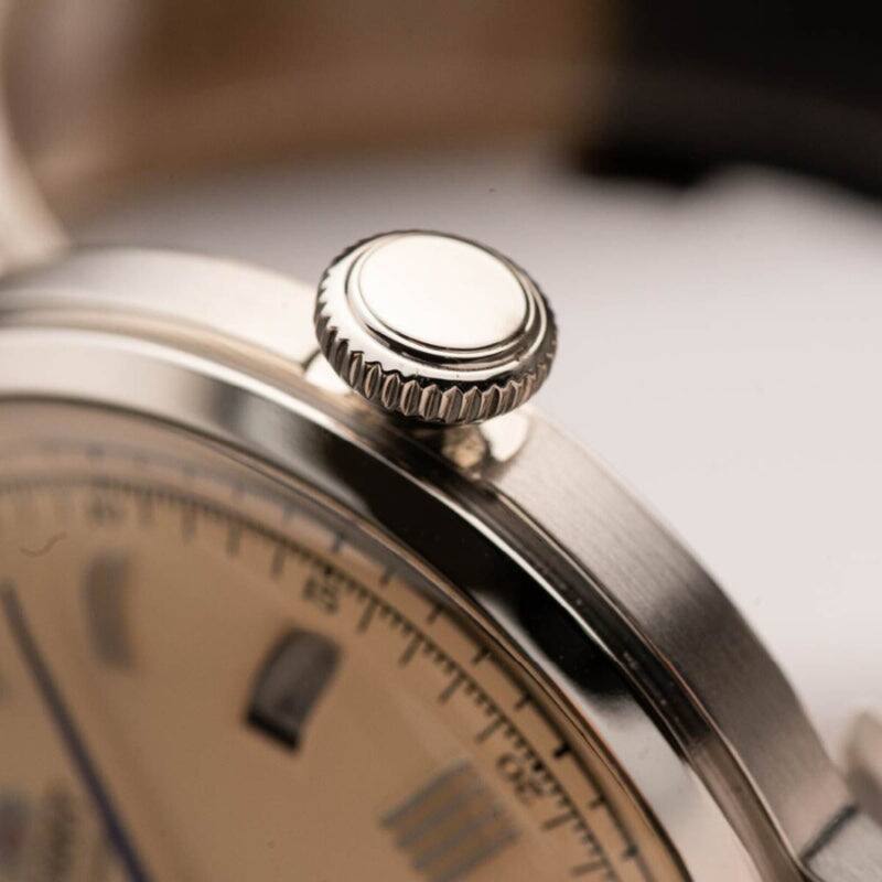 Left. Orient - 2nd Generation Bambino Classic Automatic FAC00009N0 TAC00009N0 Mens Watch Leather Strap Champagne Dial 30M - Champagne Dial.