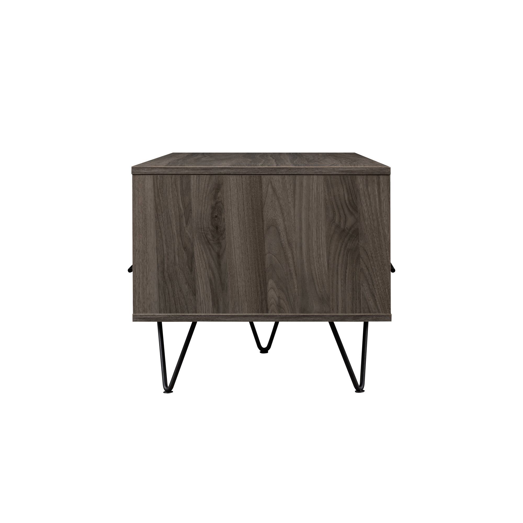 Alt View 31. Walker Edison - Contemporary Minimalist 2-Drawer Coffee Table - Slate Grey/Black.