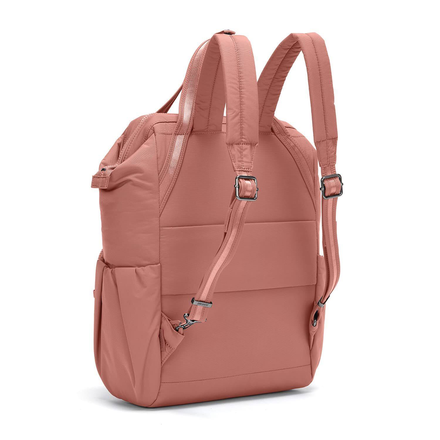 Angle. Pacsafe - Pacsafe Citysafe CX backpack (Rose) - Rose.