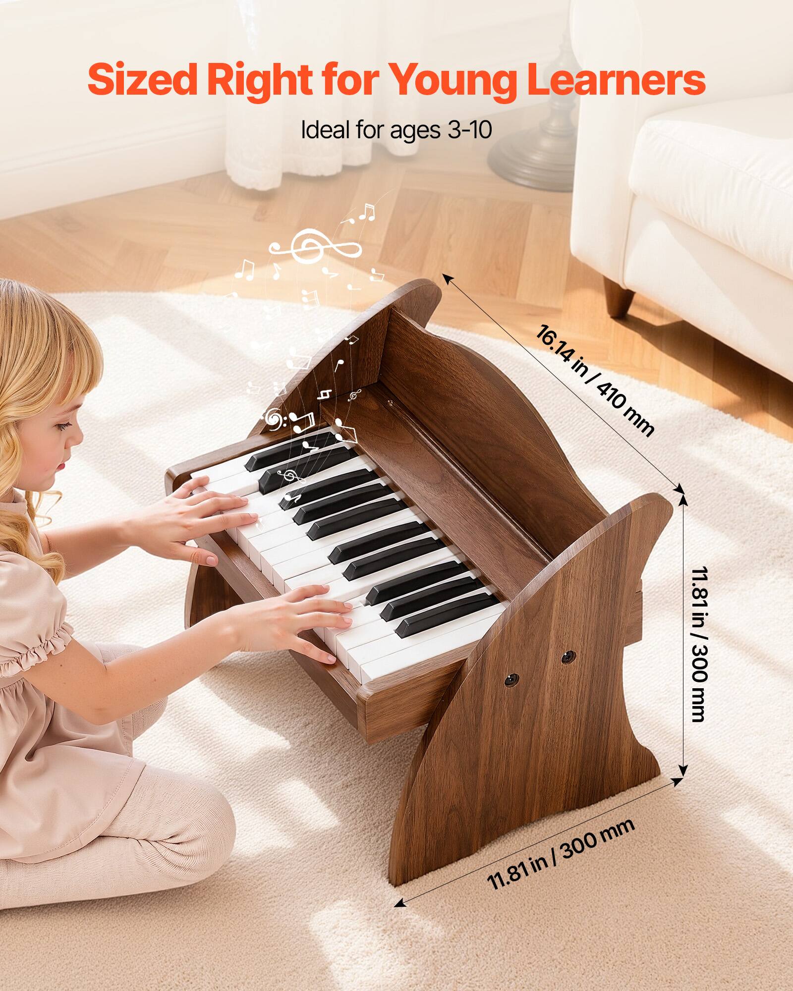 Sized Right for Young Learners  
Ideal for ages 3-10  

16.14 in / 410 mm  
11.81 in / 300 mm