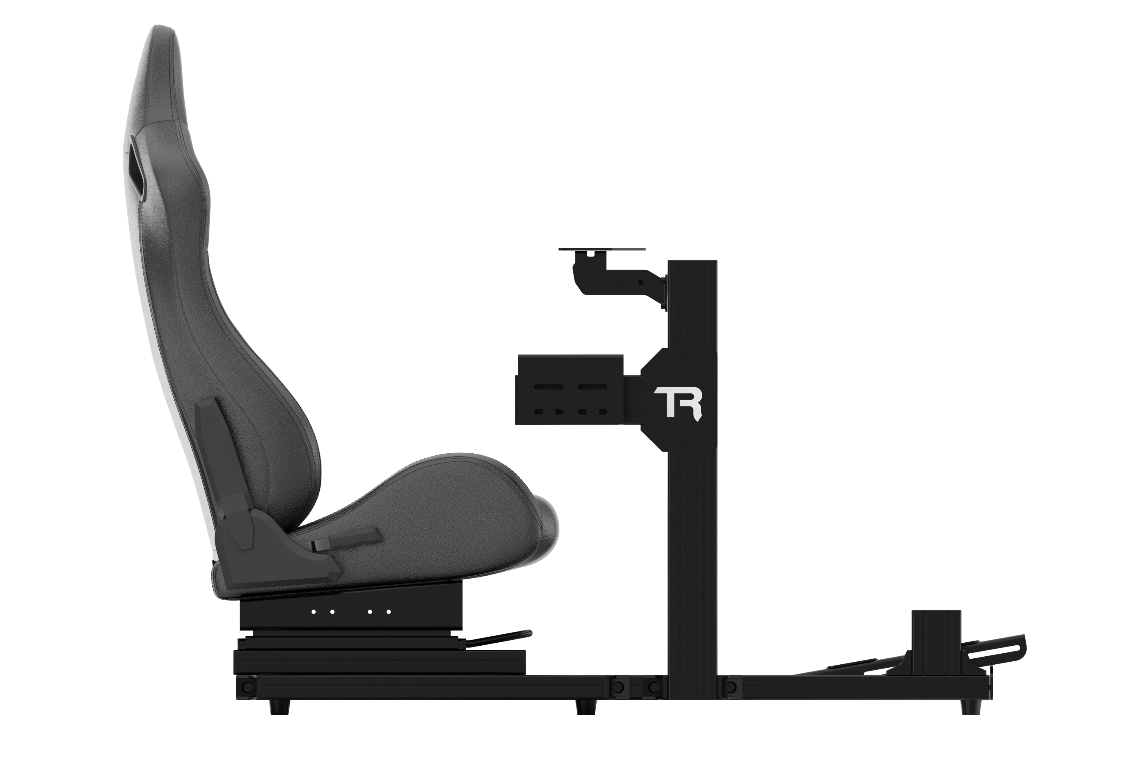 Left. Trak Racer - TR40S Simulator with Recliner Seat & Brackets - Black.