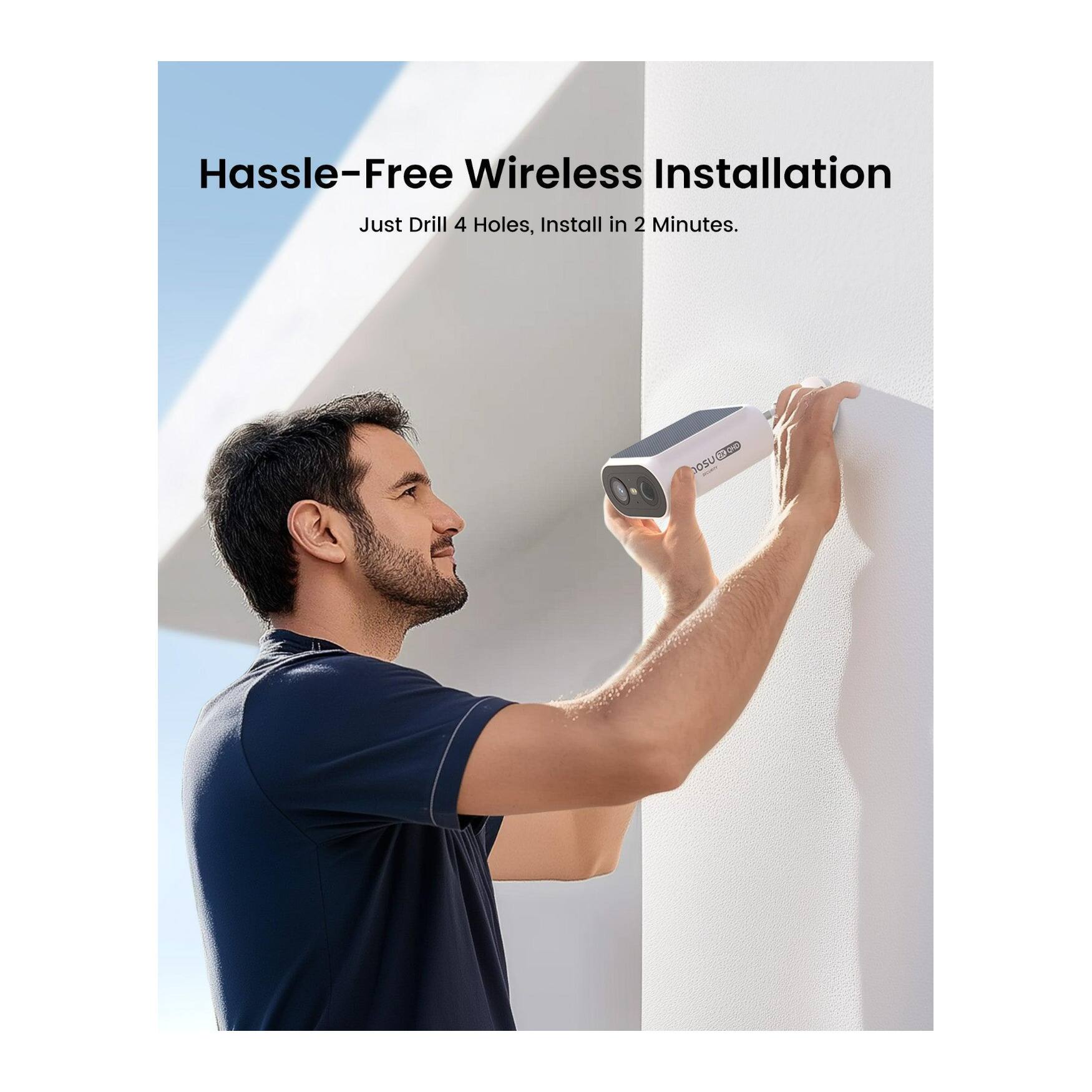 Hassle-Free Wireless Installation: Just Drill 4 Holes, Install in 2 Minutes. 0.0 K0 303U