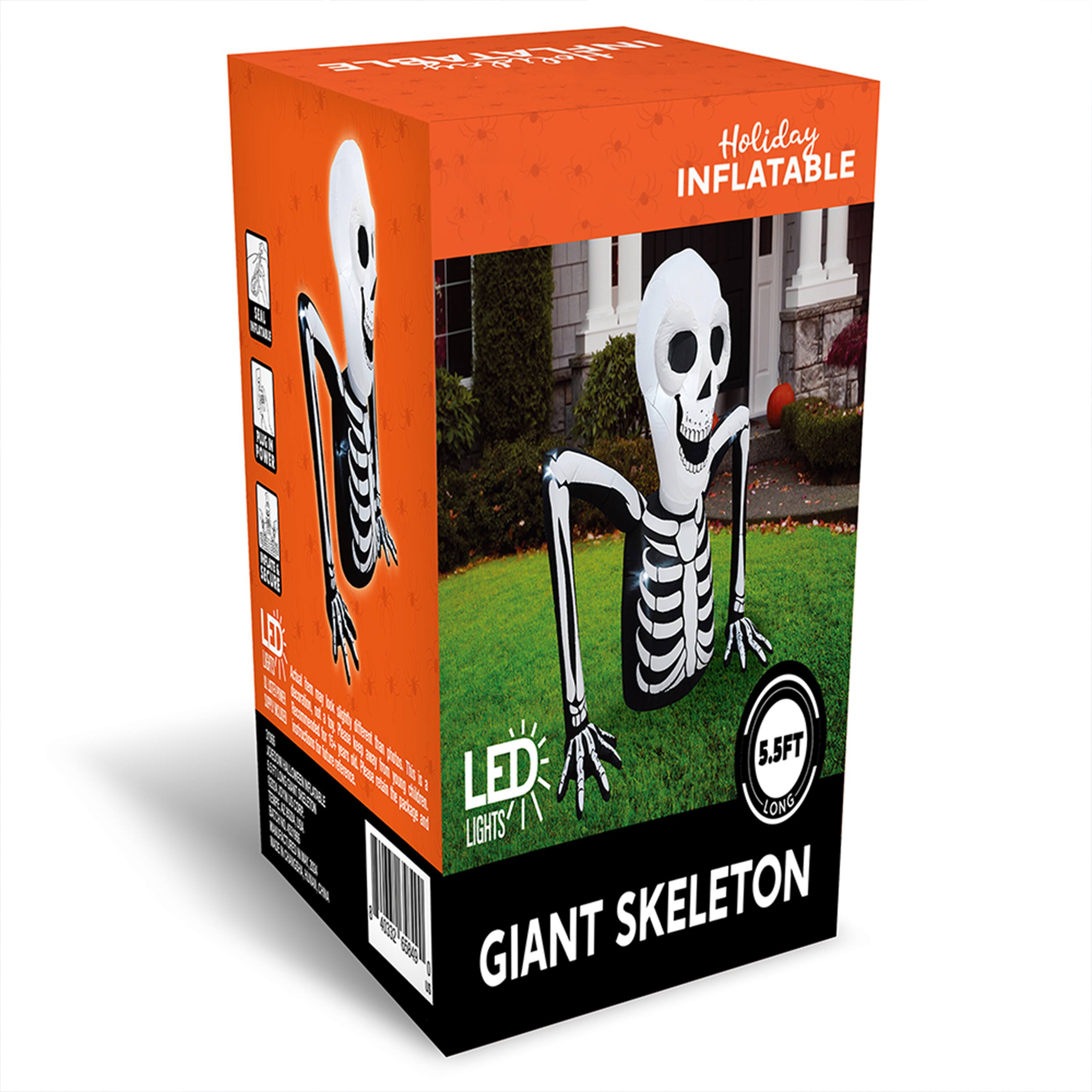 Holiday INFLATABLE  
LED LIGHTS  
GIANT SKELETON  
5.5FT LONG