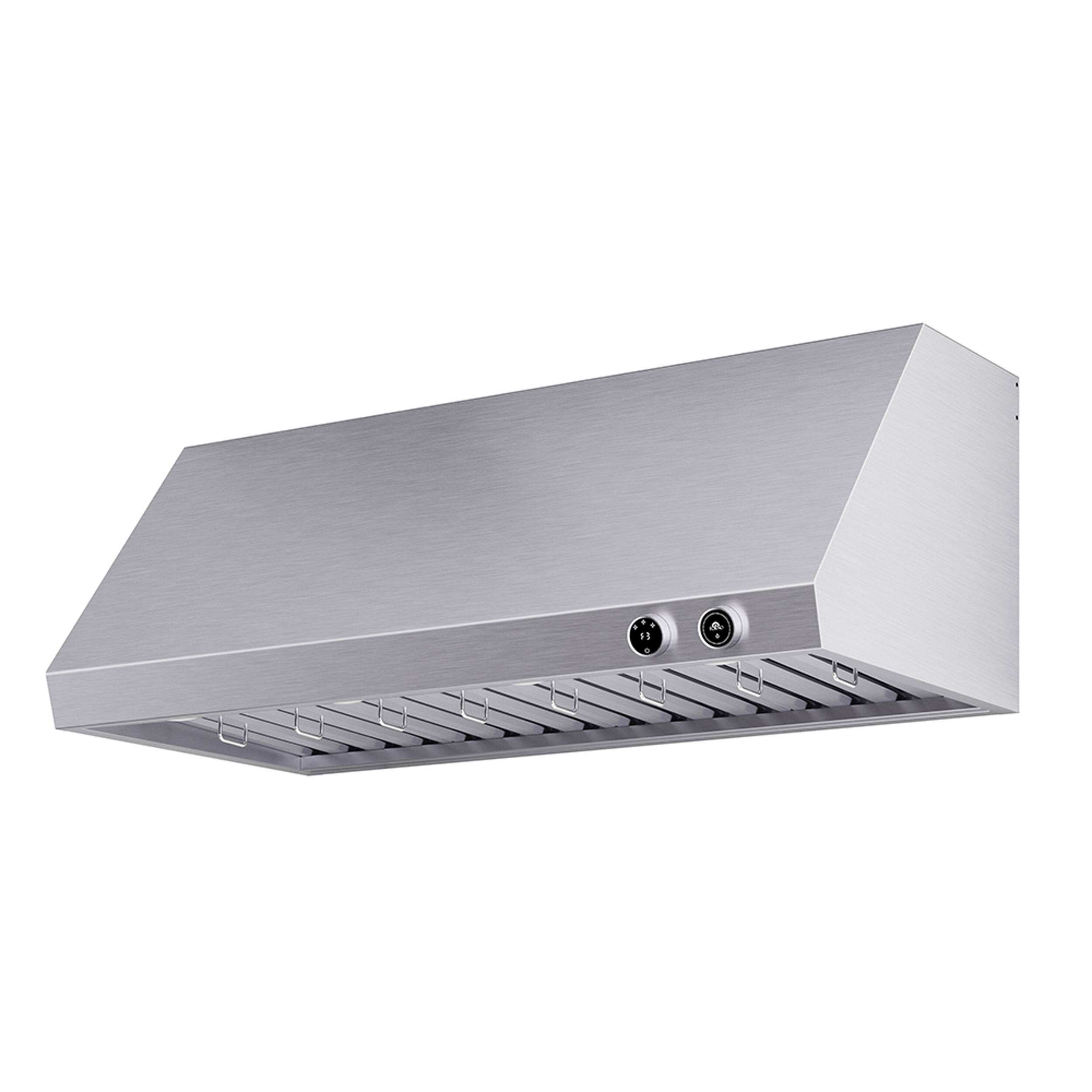 Alt View 2. Forno Appliances - Biagio 48" Wall Mounted Vented Range Hood - Silver.