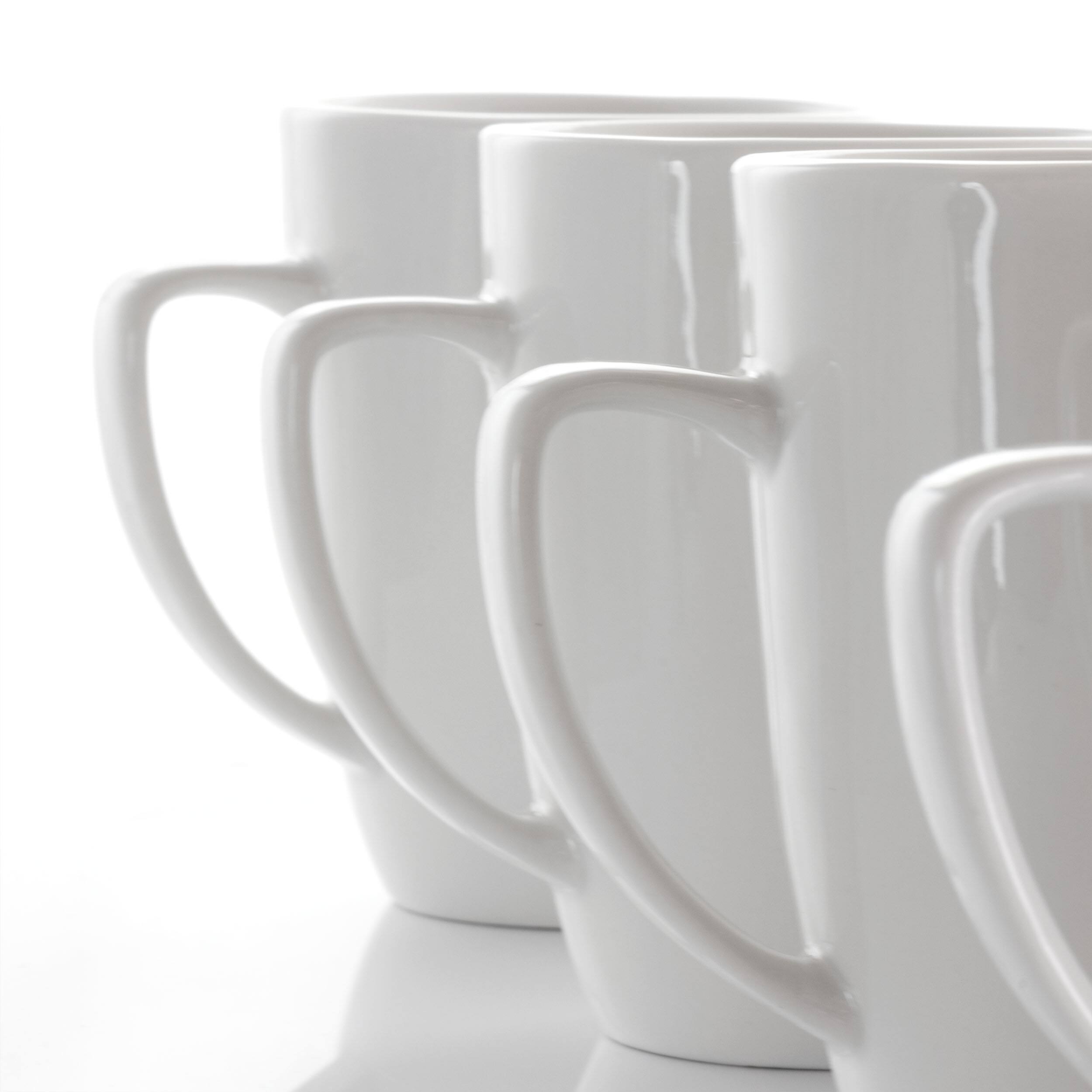 Alt View 4. Elama - Elama Riley 12 Piece 12 Ounce Porcelain Mug Set in White - White.