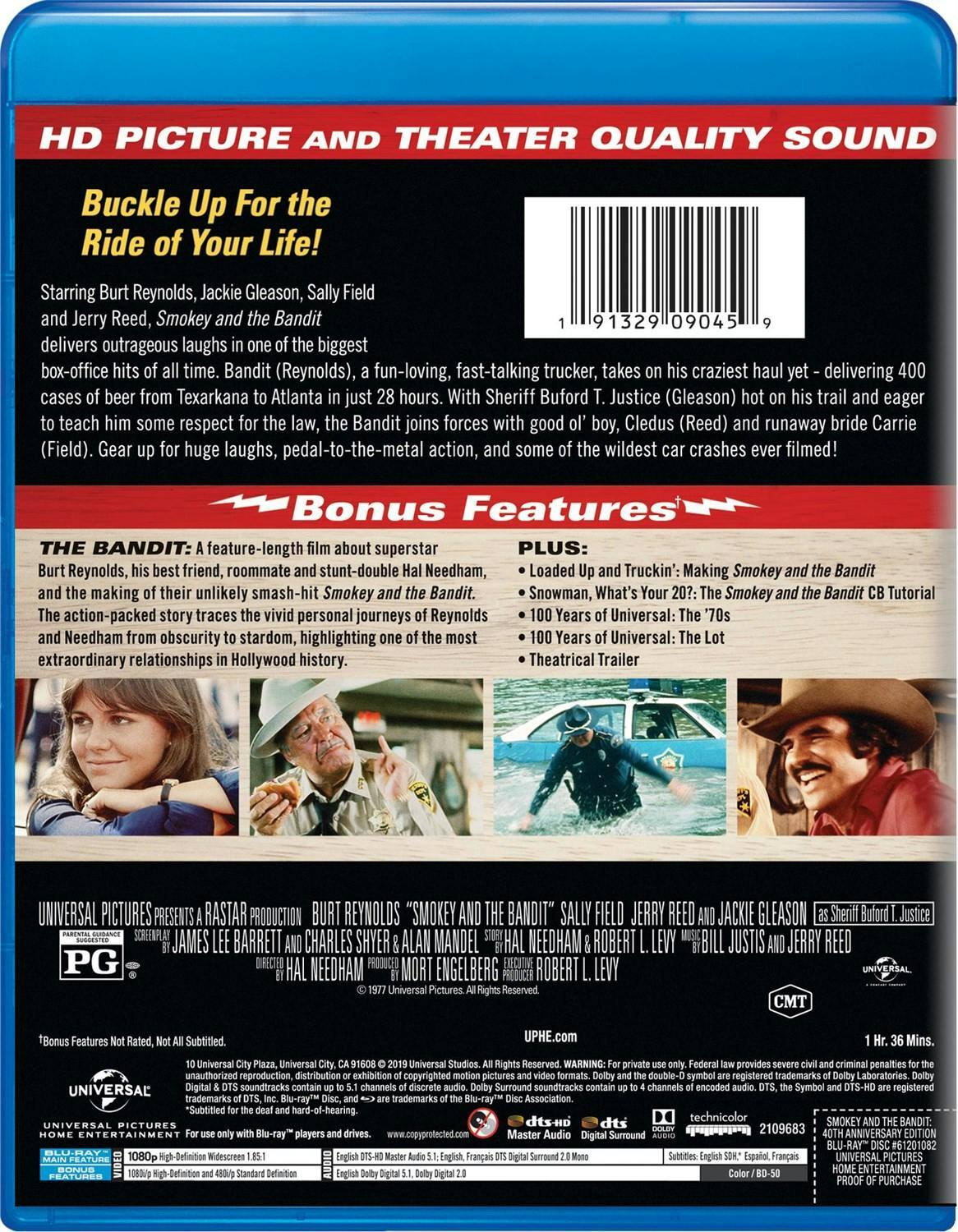 Back. Smokey and the Bandit (40th Anniversary Edition) [Blu-ray].