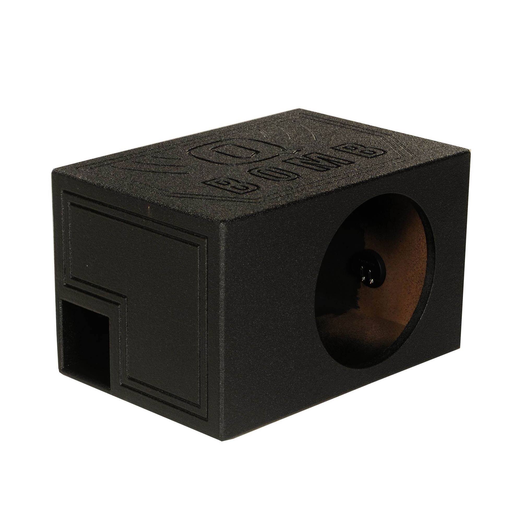 Alt View 4. QPower - QPower QBOMB12VL Single 12" Vented Ported Car Subwoofer Sub Box Enclosure QBOMB - Black.