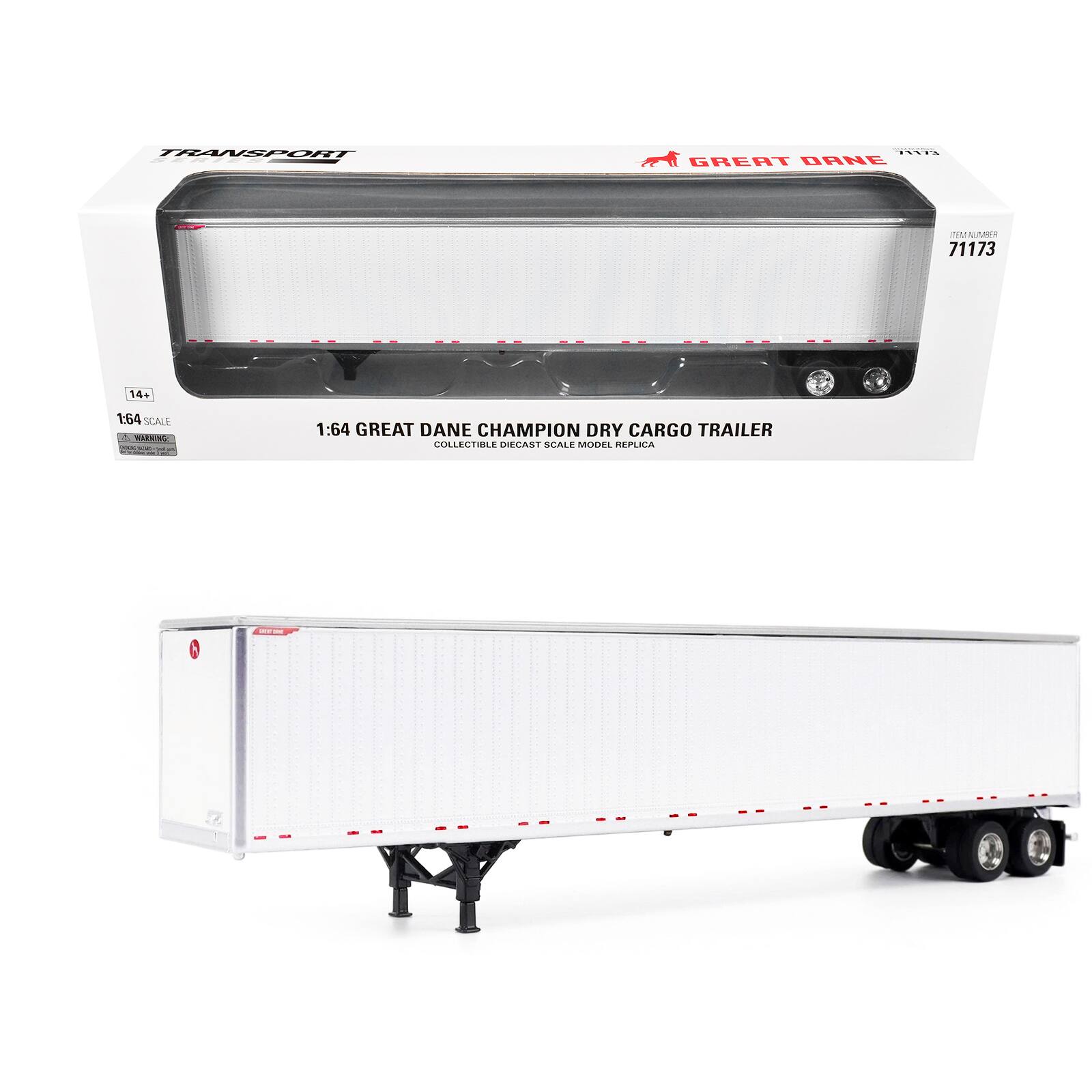 "Great Dane Champion 53ft Dry Cargo Trailer White ""Transport Series"" 1/64 Diecast Model by Diecast Masters" price history on PriceWatchPro