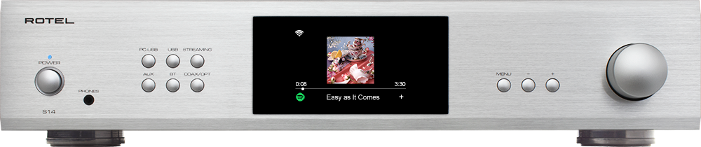 Rotel - S14 Integrated Amplified Streamer - Silver - Front_Zoom