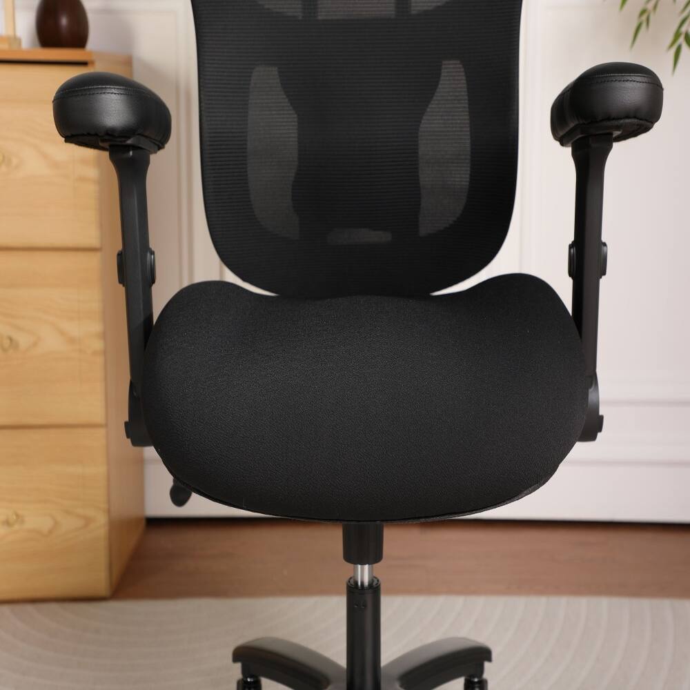 Alt View 2. Loheer - Loheer Big and Tall Office Chair 500lbs Heavy Duty Mesh Ergonomic Gaming Chair Adjustable Lumbar Support Flip-Up Arms - Black.