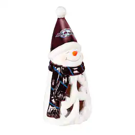 Evergreen Enterprises - Colorado Avalanche LED 8" Snowman Lit Garden Statue - Red