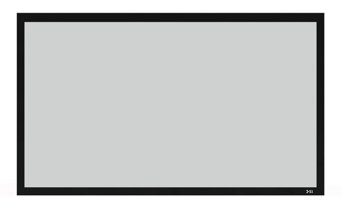Front. Screen Innovations - Fixed 2" Frame – 16:9 – 120” – Pure Gray 0.85 Gain Projector Screen - Black/Gray.