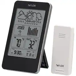 Taylor Precision Products - Indoor/Outdoor Digital Thermometer with Barometer and Timer