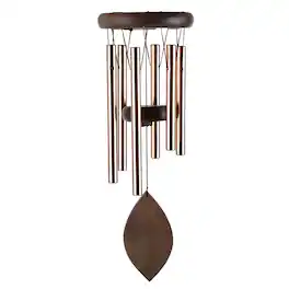 FC Design - 20" Long Wooden Top Wind Chime with Copper Tube Outdoor Patio or Garden Hanging Decoration