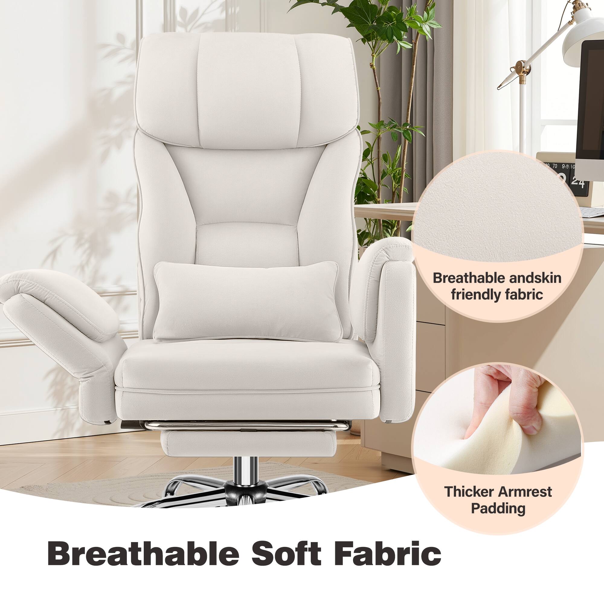 70 98 24

Breathable and skin friendly fabric

Thicker Armrest Padding

Breathable Soft Fabric