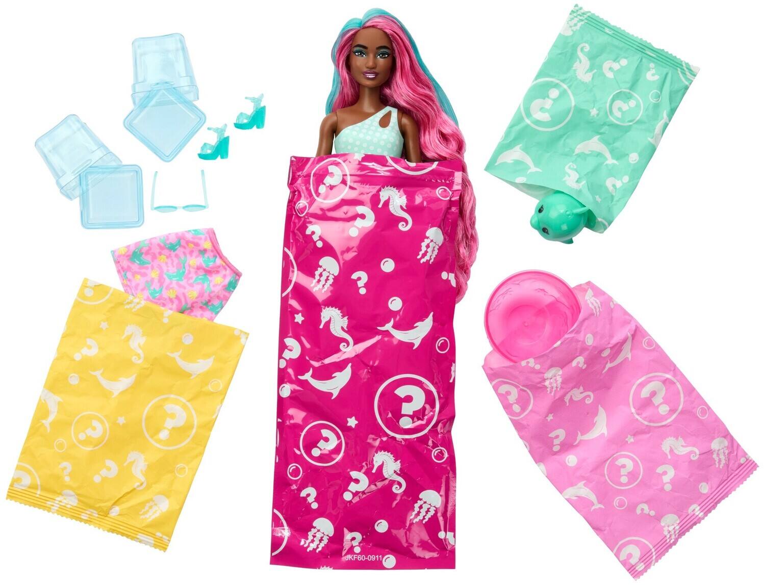 Alt View 3. Mattel - Barbie Pop Reveal Sea Slushy Series Dolphin Doll, Pet & Accessories (One Random Barbie Pop! Reveal - COLLECTIBLES - Multicolor.