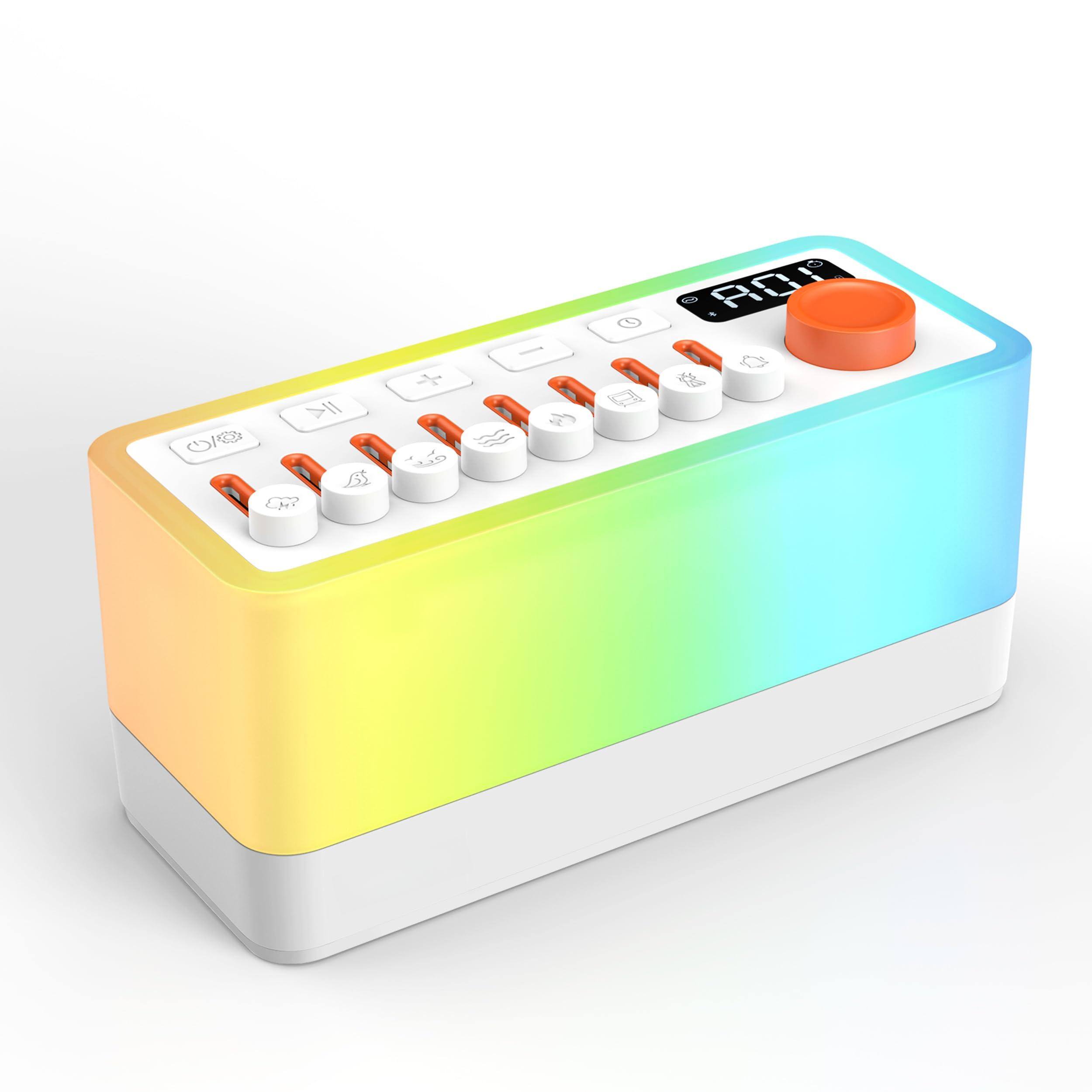 Cedar Assembly - Noise Sleep Sound Machine With 8 Sounds Portable 12 Colors Night Lights Timer Exercises For And Adults - S660pro-L