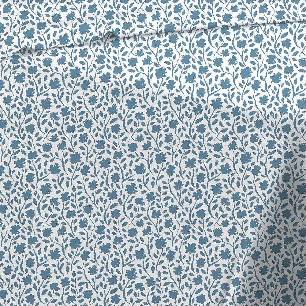 Alt View 2. RT Designers Collection - RT Designers Collection Edina 1000 Thread Count CVC Ultra Soft Sheet Set Blue Queen - Blue.