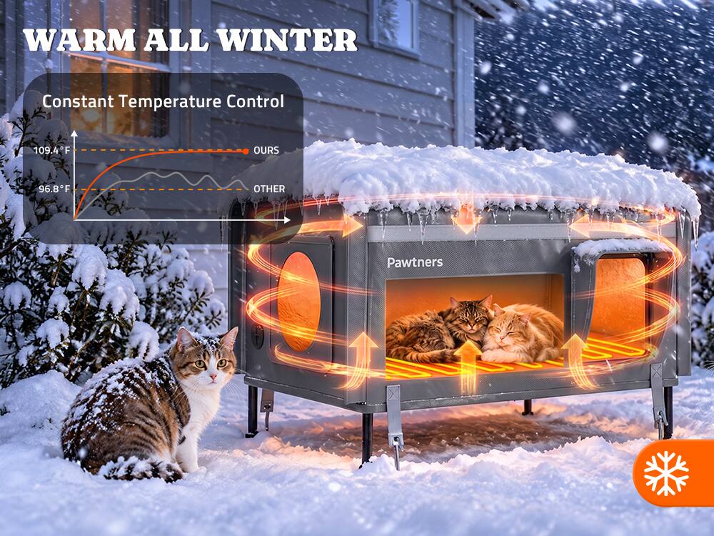 WARM ALL WINTER

Constant Temperature Control

109.4°F
OURS

96.8°F
OTHER

Pawtners