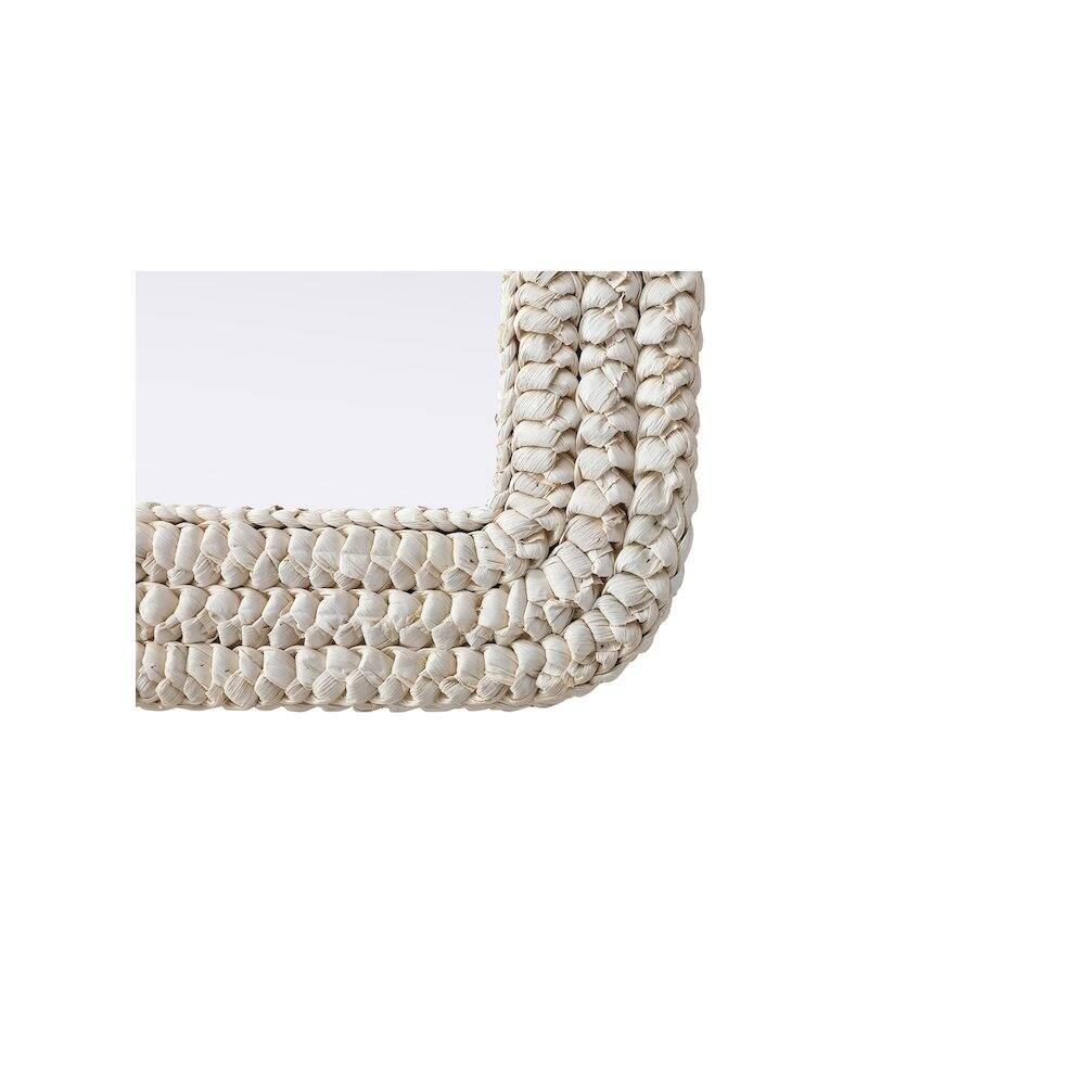 Back. Elegant Decor - Arch Cornhusk Mirror 30x36 in Linen White - Linen White.