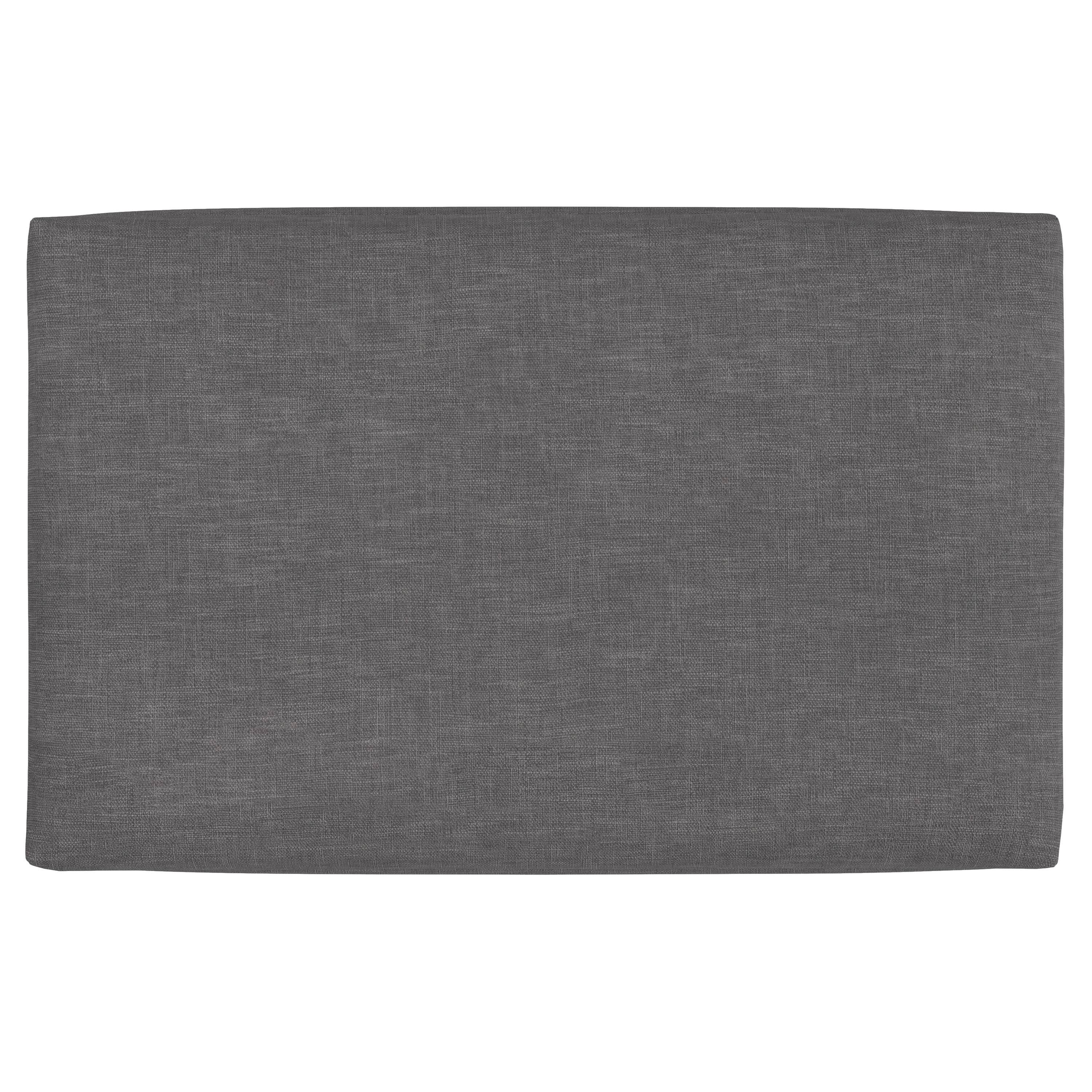 Back. Tiramisubest - Slate Grey Linen Rectangular Coffee Table Storage Ottoman - Gray.