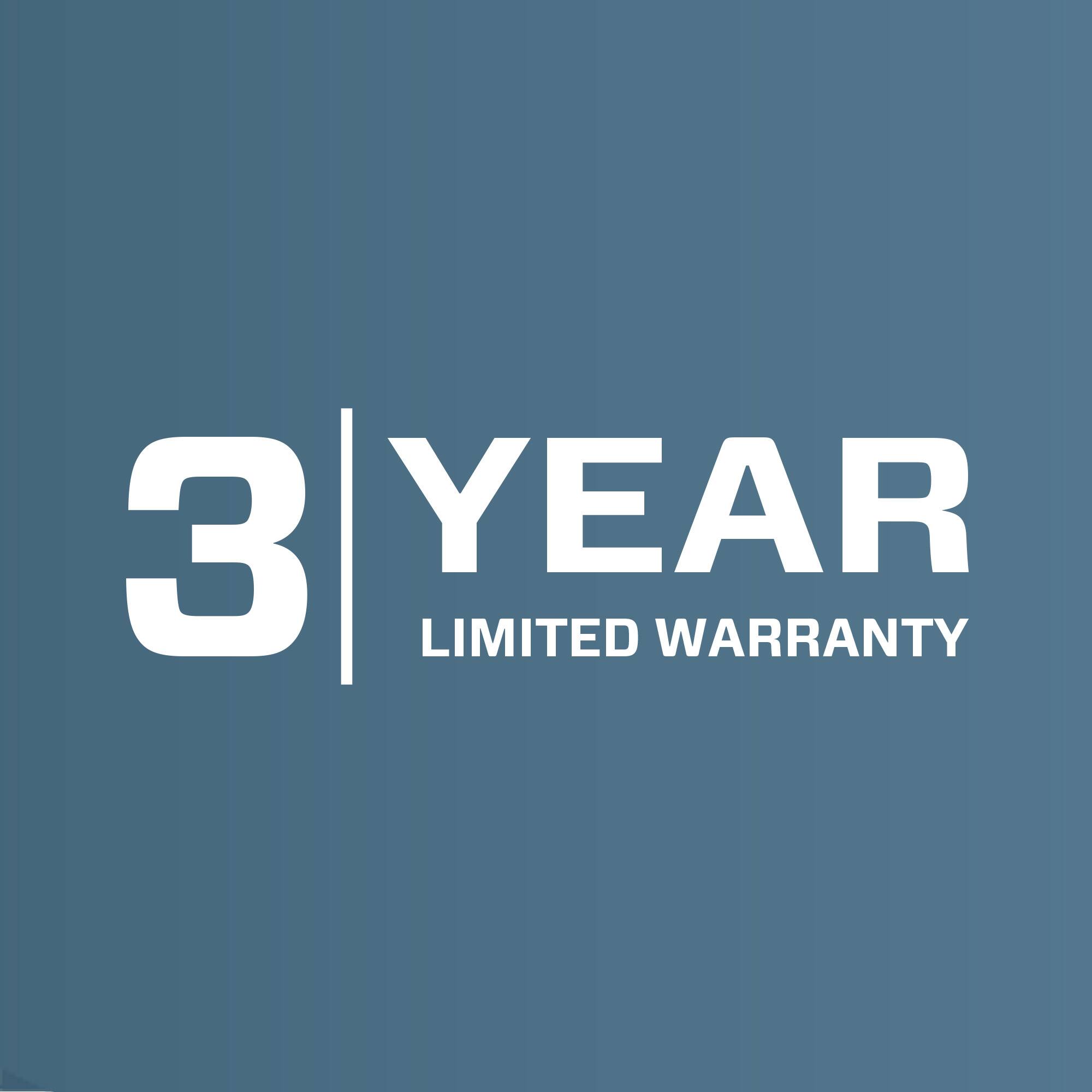 3 YEAR LIMITED WARRANTY