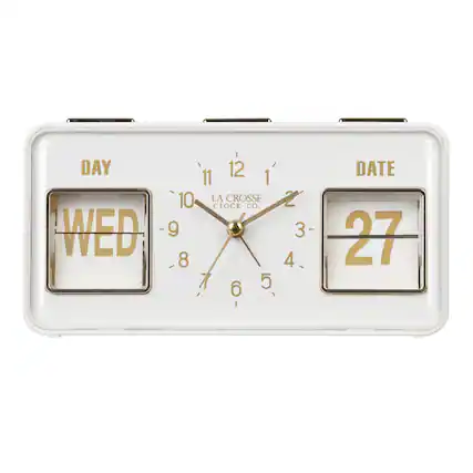 DAY WED 12 1 11 10 LA CROSSE CLOCK CO. 9 8 7 6 5 2 3 4 DATE 27