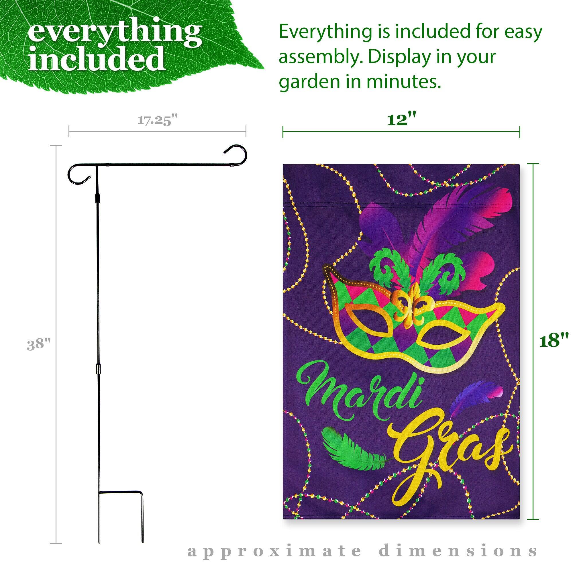 Everything is included for easy assembly. Display in your garden in minutes.

17.25"  
12"  
38"  
18"  

approximate dimensions
