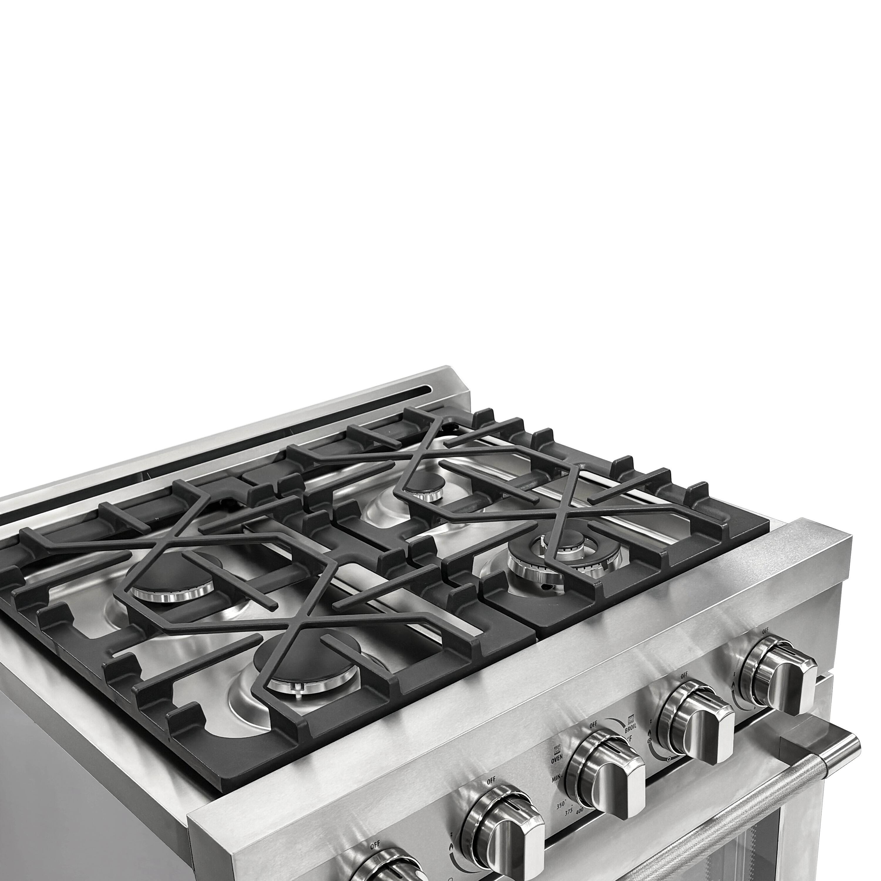 Alt View 5. Unique Appliances - Off-Grid 30 in. Wide 4 Burner 5.1 Cu. Ft. Freestanding LP Gas Range with Waist-High Broiler and Manual Clean - Stainless Steel.
