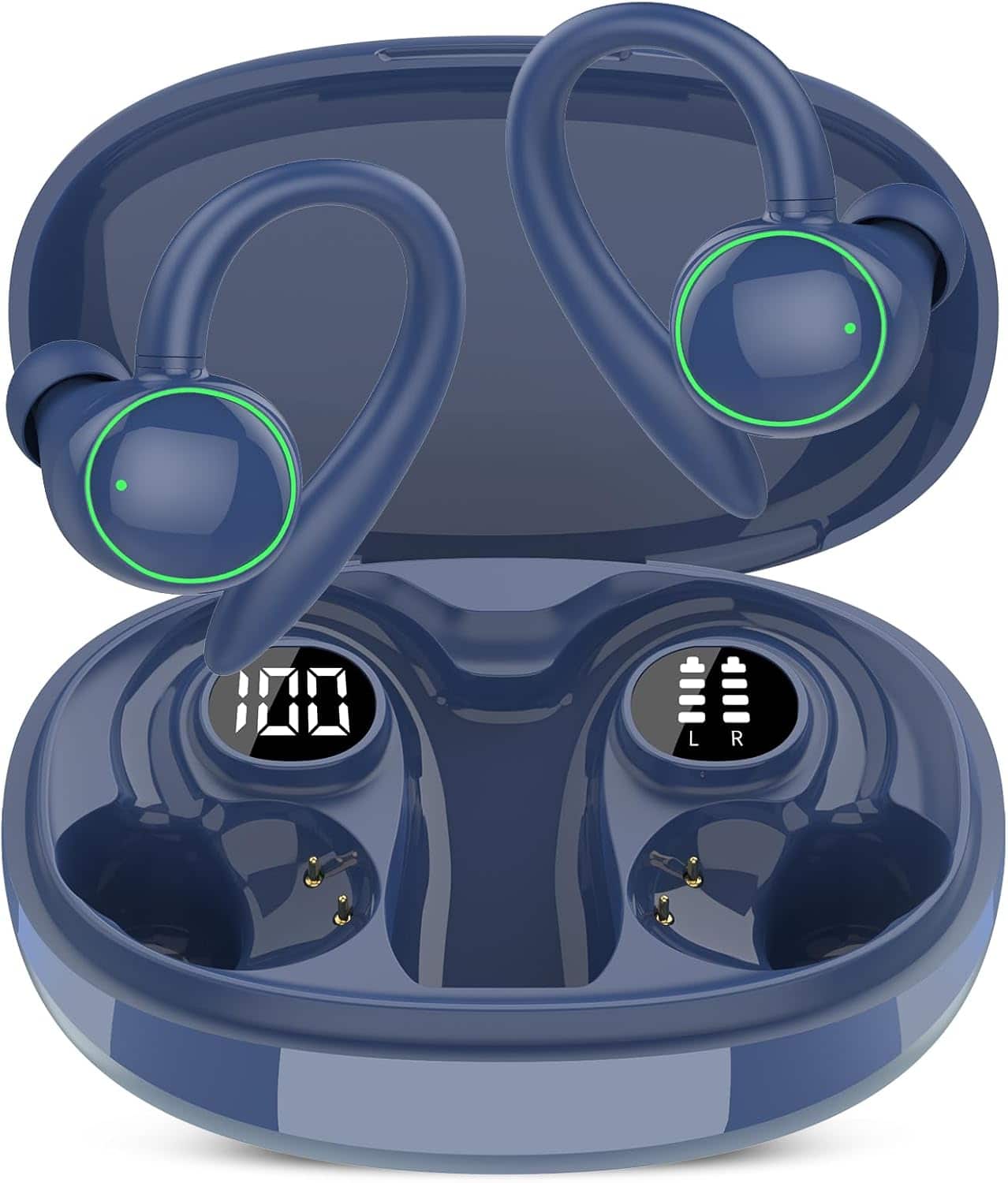 PRIMEPLUS - Wireless Earbuds, Bluetooth 5.4 Sport Earbuds with ENC Noise Cancelling Mic, 48H Playtime, Ear Hooks, Deep Bass - Blue price history on PriceWatchPro